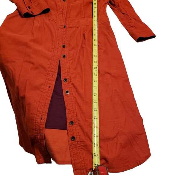 Anthropologie Maeve Anaheim Orange Button up shirt dress, size 2 - Picture 7 of 10